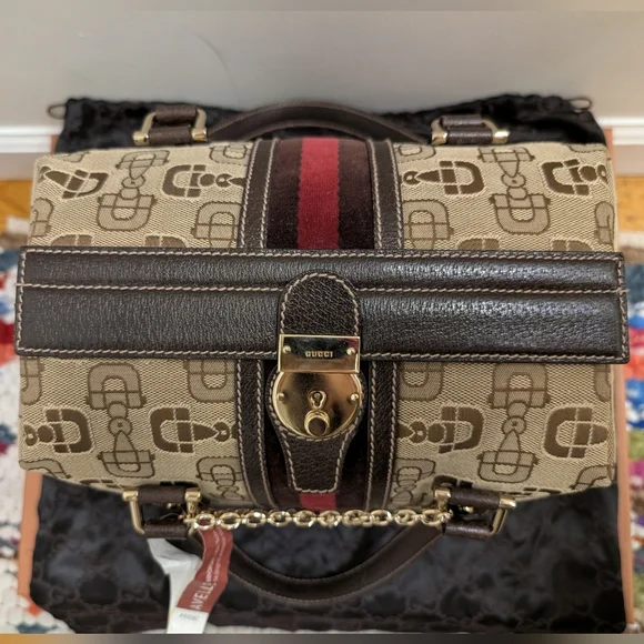 Gucci Boston Treasure Bag in Horsebit Canvas - Picture 14 of 16